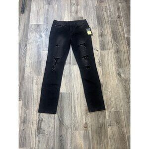 True Religion Girls Rocco Relaxed Skinny Jeans Distressed Black Size 16 Girls